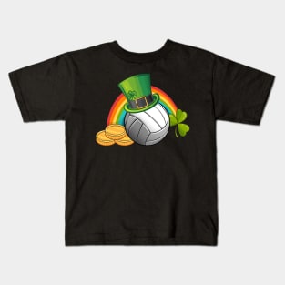 Volleyball Leprechaun Hat St. Patricks Day Kids T-Shirt